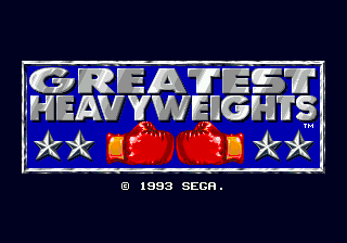 Greatest Heavyweights screenshot 4 for Sega Genesis